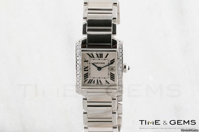 Cartier Tank Francaise Diamond Bezel Watch