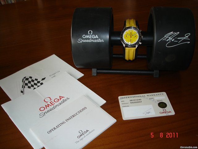Omega Speedmaster Automatic Schumacher Edition gelb