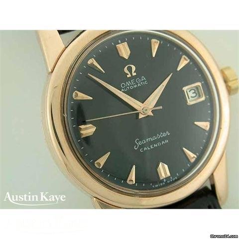 replica Omega Seamaster Calendar 18ct Rose Gold automatic on strap WATCHES 1 
