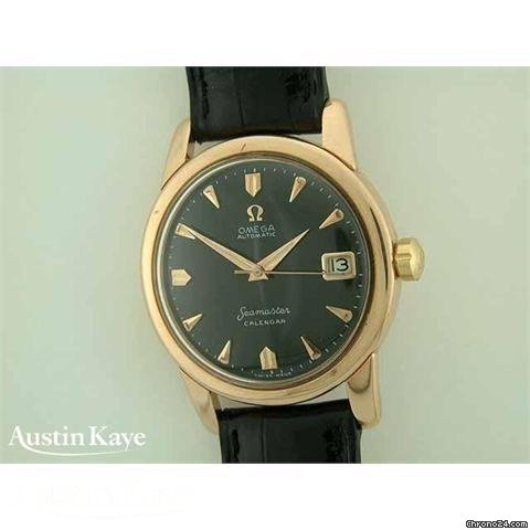 Omega Seamaster Calendar 18ct Rose Gold automatic on strap