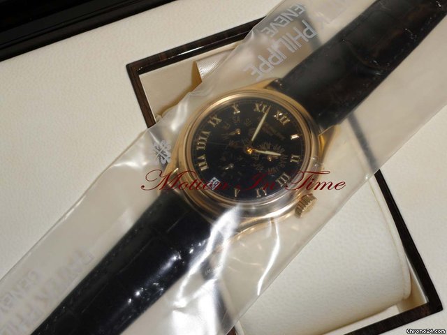 replica Patek Philippe 5035j ANNUAL CALENDAR YELLOW GOLD RARE BLACK DIAL - SEALED WATCHES 1
