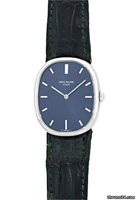 Patek Philippe Gent's 18K White Gold  Ellipse Strapwatch