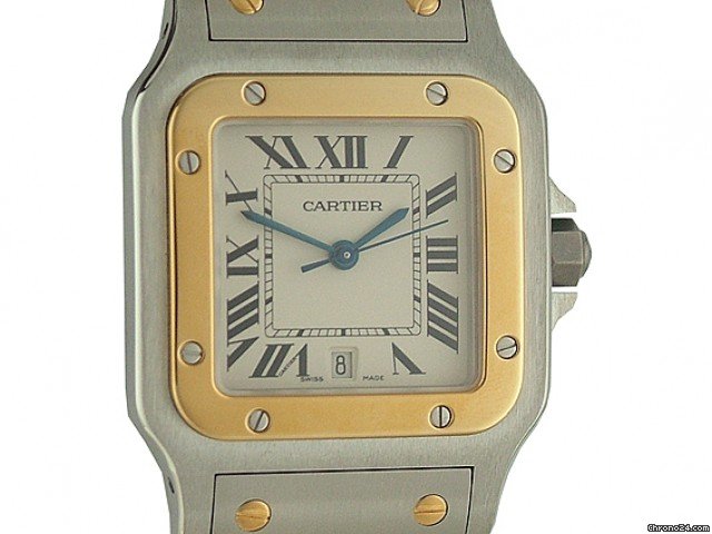 Cartier Santos Galbee GM Stahl/Gelbgold 41x30mm