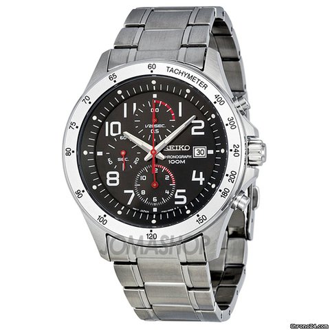 Seiko Chronograph Sports Stainless Steel Mens Watch SNDA81