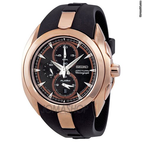 Seiko Arctura Chronograph Rose Gold-tone Mens Watch SNAD10