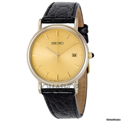Seiko Champagne Dial Gold-tone Mens Watch SKK696