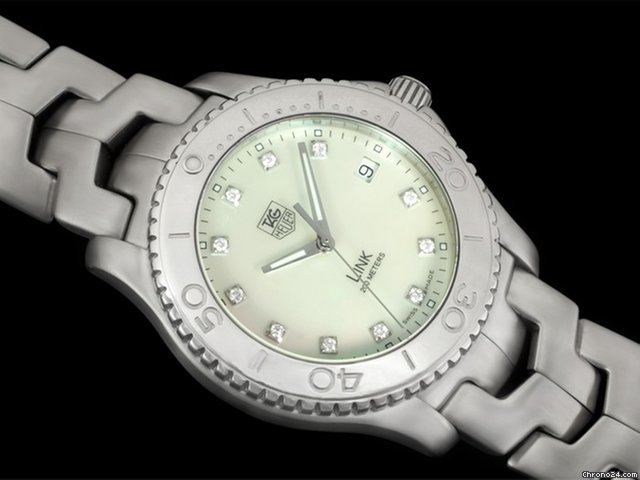 TAG Heuer Link Mens Diamond Watch, Mother of Pearl, Stainles