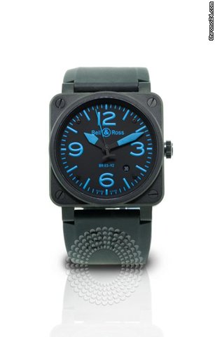 Bell & Ross Aviation Phantom Blue Men's Watch BR 03-92
