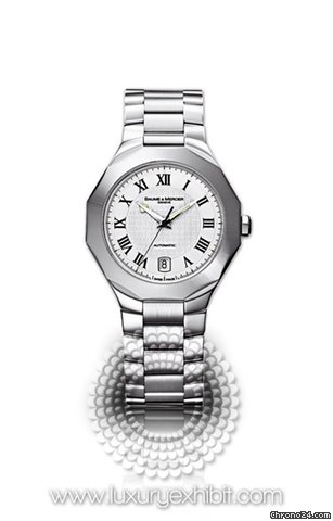 Baume & Mercier &  Riviera Classic Polished/satin-finished steel Mens Watch MOA8593