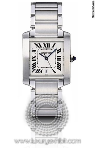 Cartier Tank Francaise Stainless Steel Mens Watch W51002Q3