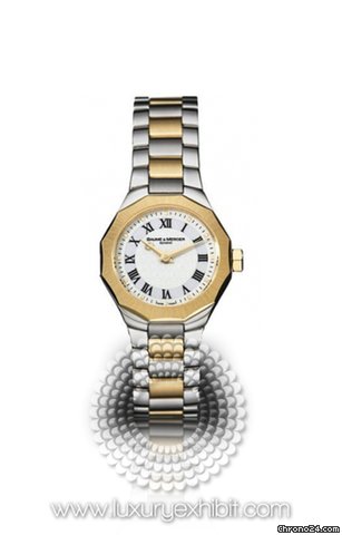 Baume & Mercier &  Riviera 18kt Yellow Gold And Stainless Steel Ladies Watch MOA8524