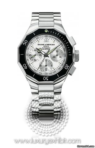 Baume & Mercier &  Riviera Sport Polished/Satin-finished steel Men's Watch MOA8724