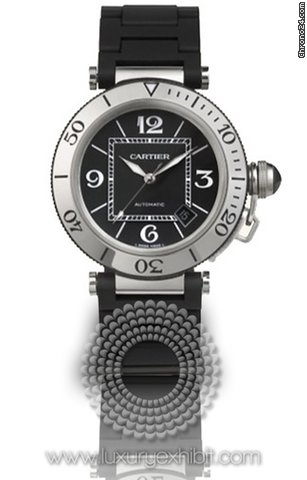 Cartier Pasha Seatimer Stainless Steel Mens Watch W31077U2