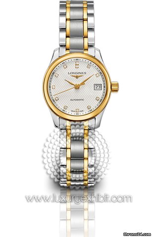 Longines Master Collection Two-tone Stainless Steel and 18kt Rose Gold Ladies Watch L2.128.5.77.7