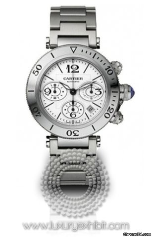 Cartier Pasha Seatimer Stainless Steel Mens Watch W31089M7