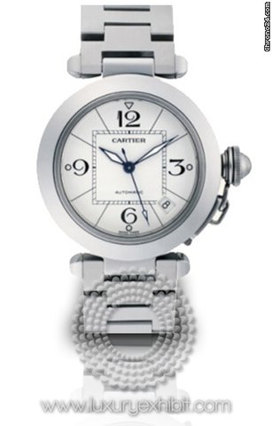 Cartier Pasha Automatic Stainless Steel Mens Watch W31074M7