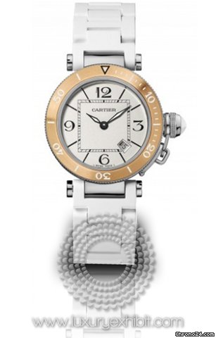 Cartier Pasha Seatimer Steel Ladies Watch W3140001
