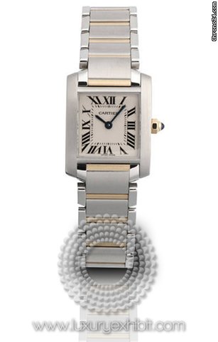 Cartier Tank Francaise 18kt Yellow Gold and Stainless Steel Ladies Watch W51007Q4