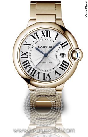 Cartier Ballon Bleu 18k Rose Gold Mens Watch W69006Z2