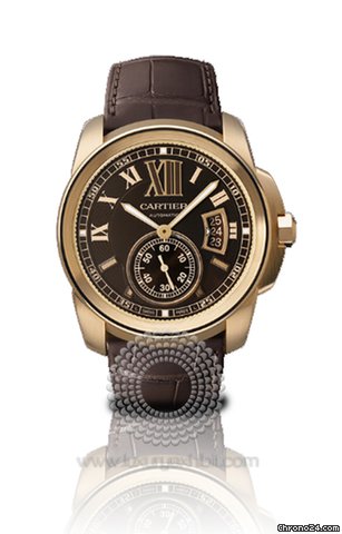 Cartier Calibre De Cartier 18kt Rose Gold Mens Watch W7100007