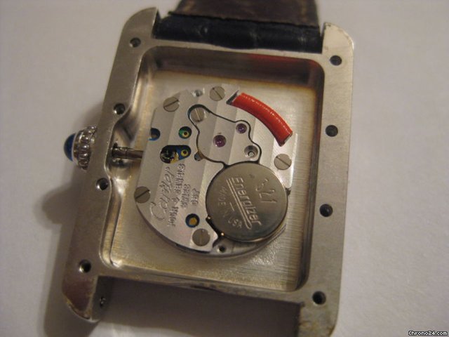 replica Cartier Tank in Silber, original ohne Vergoldung. Faltschl. WATCHES 1 