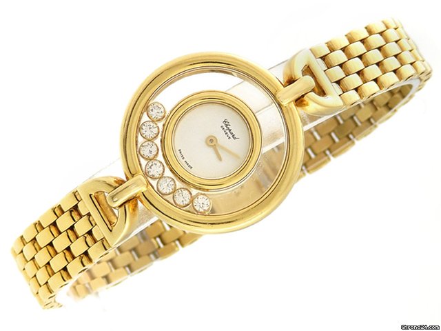 Chopard " Happy Diamonds" 750/18K GG, 7 Brillanten, ca. 0,39 ct