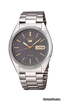 Seiko 5 Automatic Grey Dial Stainless Steel Mens Watch SNXG51