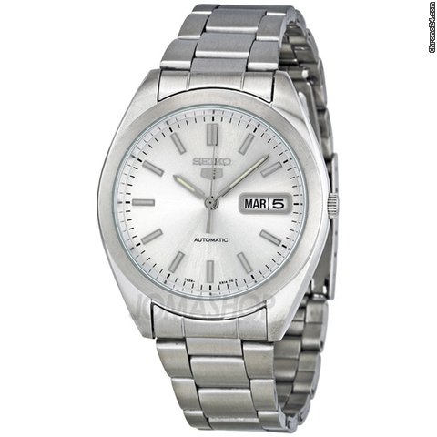 Seiko 5 Automatic Silver Dial Stainless Steel Mens Watch SNX993