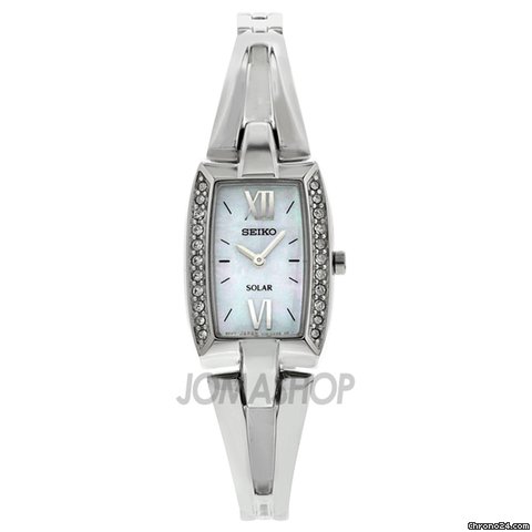 Seiko Solar Tressia Swarovski Crystal Stainless Steel Ladies Watch SUP083