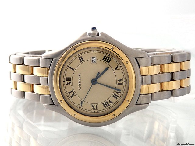 replica Cartier "Panthere Vandome", Stahl/Gelbgold, WATCHES 1 