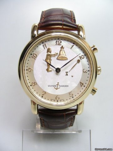Ulysse Nardin San Marco yellow gold hour striker/repetition des heures cadran nacre/mother pearl dial