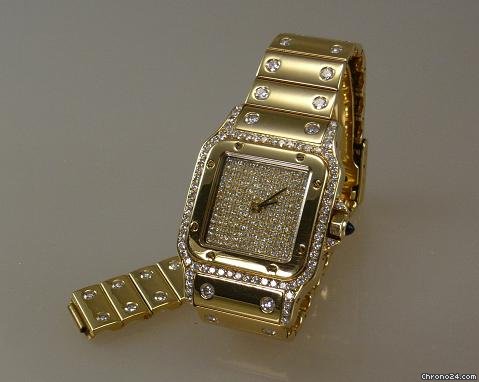 replica Cartier Santos Gold Brilliantbesatz WATCHES 1 