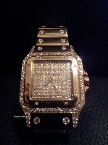 Cartier Santos Gold Brilliantbesatz