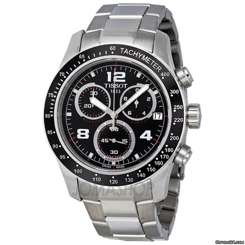 Tissot V8 Chronograph Black Dial Mens Watch T0394171105702