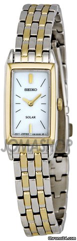 Seiko Solar Quartz Two-tone Ladies Watch SUP028