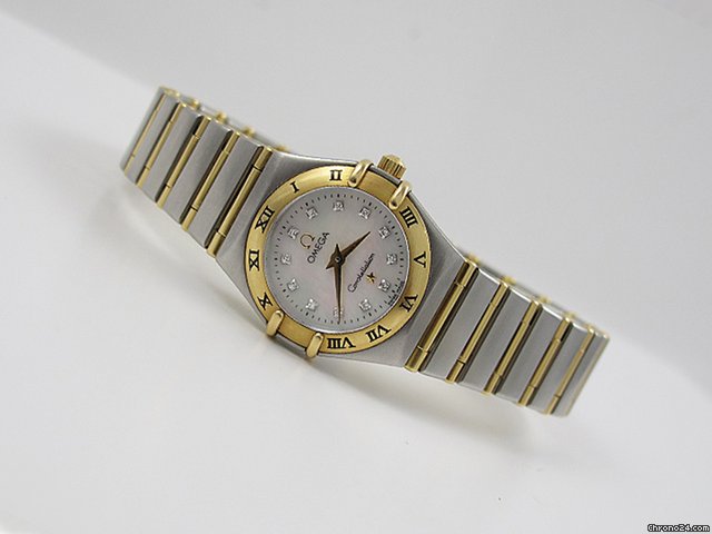 Omega CONSTELLATION Gold/Stahl mit BRILLANTBESATZ aus 2004