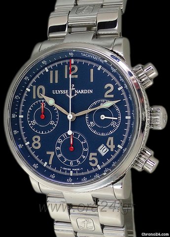 Ulysse Nardin Marine Chronograph 200m Blue Dial Automatic 38mm