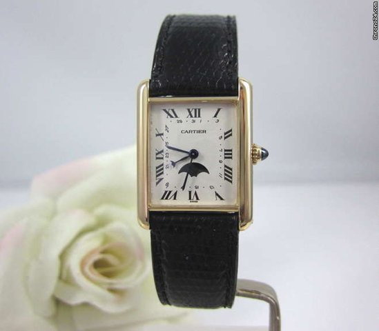 replica Cartier Tank m.Mondphase  Datum 750K / Gold WATCHES 1 