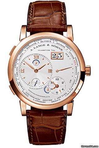 A. Lange & Sohne A  1 Time Zone Silver Dial Mechanical Mens Watch 116032