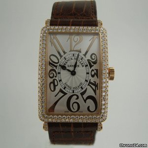 Franck Muller LONG iSLAND ROSE GOLD DiAMOND BEZEL LARGE SiZE 1000 QZD