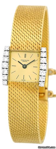 Patek Philippe Lady's 18K Yellow Gold  Diamond Classic Tank Dresswatch
