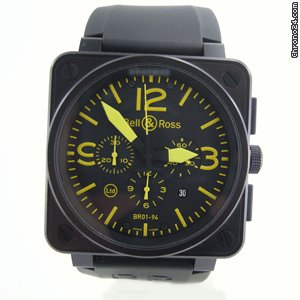 Bell & Ross AViATiON CHRONOGRAPH LiMiTED EDiTiON YELLOW DiAL BR01-94