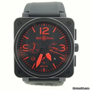 Bell & Ross AViATiON CHRONOGRAPH LiMiTED EDiTiON RED DiAL BR01-94