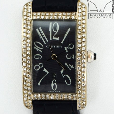 Cartier TANK AMERICAINE WHITE GOLD DIAMONDS