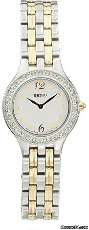 Seiko Two-Tone Crystal Ladies Watch SUJG29