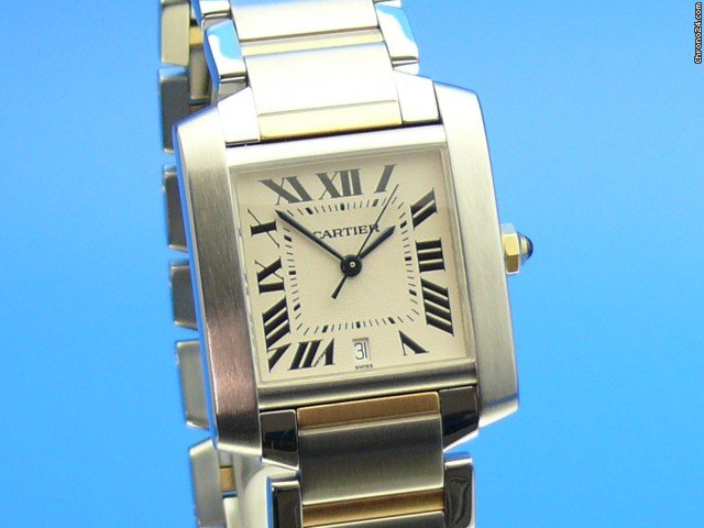 Cartier TANK FRANCAISE STAHL/GOLD AUTOMATIK-HERREN