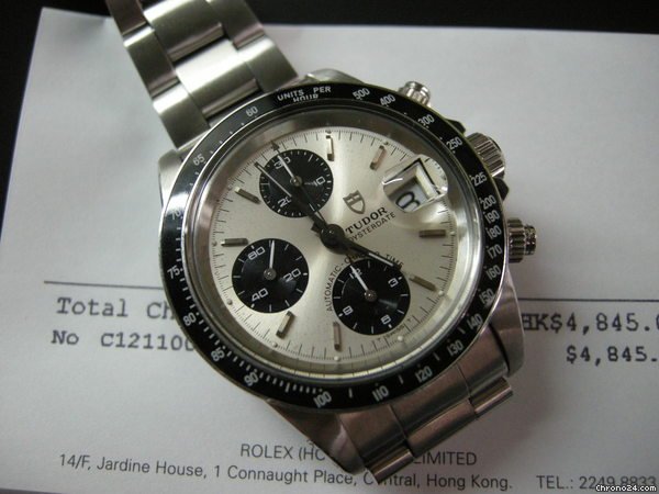 replica Tudor 94200 Chronograph Rolex Crown & Bracelet, with Service Paper WATCHES 1