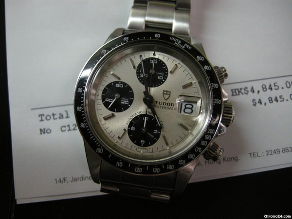 Tudor 94200 Chronograph Rolex Crown & Bracelet, with Service Paper