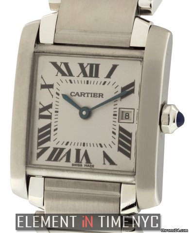Cartier Tank Francaise Stainless Steel Mid-Size W51011Q3