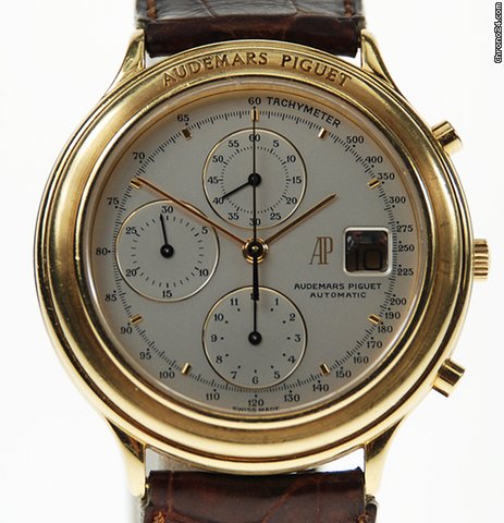 Audemars Piguet 18K Y/G, AUTOMATIC CHRONOGRAPH WITH DATE REGISTERS AND TACHOMETER